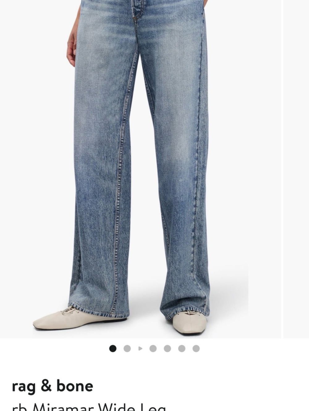 rag & bone Wide-Leg Cotton Terry Sweatpant Jeans in Light Wash